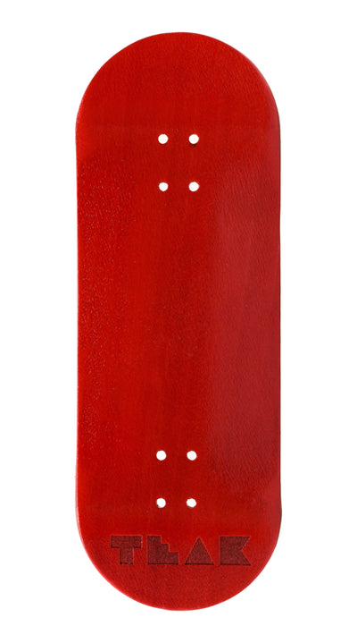 Teak Tuning PROlific Wooden 5 Ply Fingerboard Deck 34x95mm - Cherry Red - with Color Matching Mid Ply