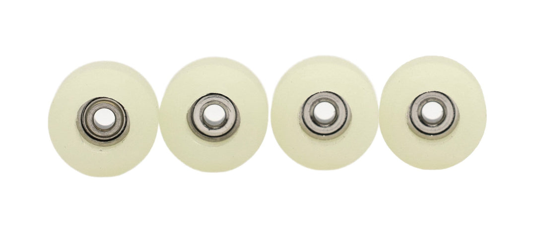 Teak Tuning Apex 71D Urethane Fingerboard Wheels, New Street Shape, Ultra Spin Bearings - UV Vanilla Colorway - Set of 4