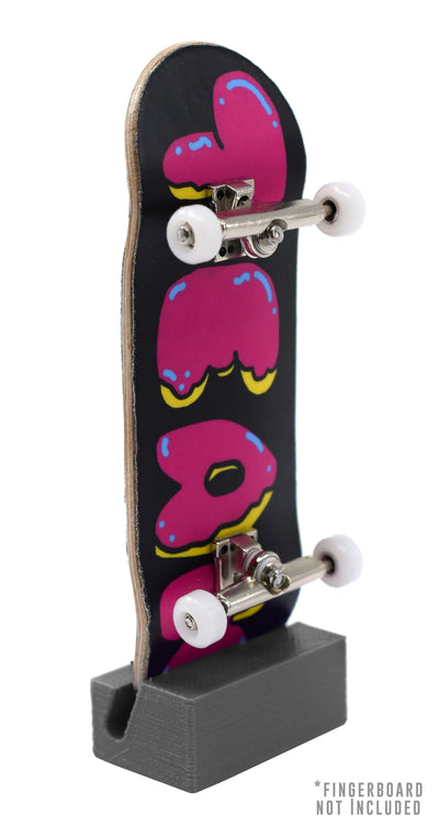 Teak Tuning Fingerboard Display Stand - Rectangle Edition - Slate Gray Colorway