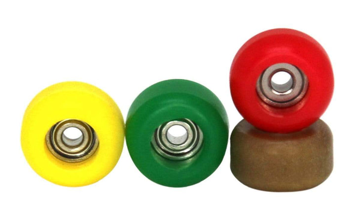 Teak Tuning CNC 100D Polyurethane Fingerboard Bearing Wheels Mix, Fall Edition - Set of 4