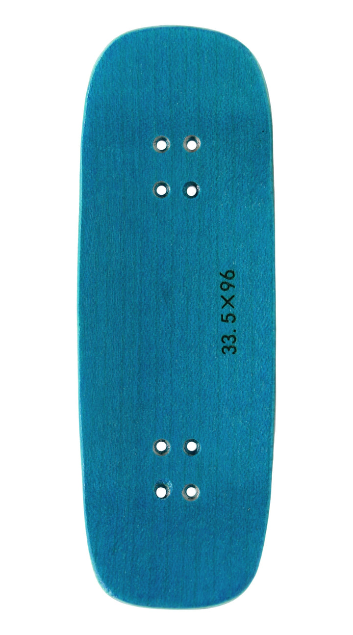 Teak Tuning PROlific Wooden 5 Ply Fingerboard Boxy Deck 32x96mm - Teak Teal - with Color Matching Mid Ply