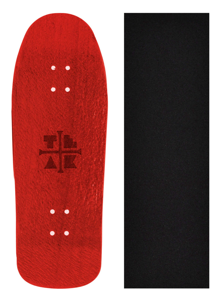 Teak Tuning Carlsbad Cruiser Wooden Fingerboard Deck, "Cherry Red" - 34mm x 100mm