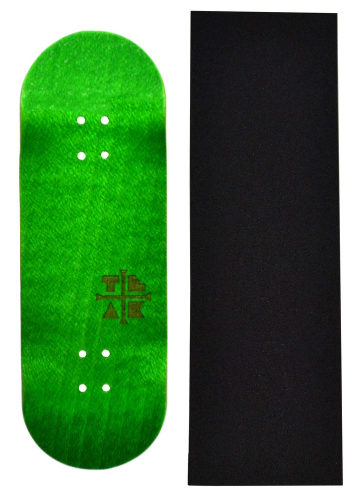 Teak Tuning PROlific Wooden Fingerboard Deck, "Ghillie Green" - 32mm x 97mm