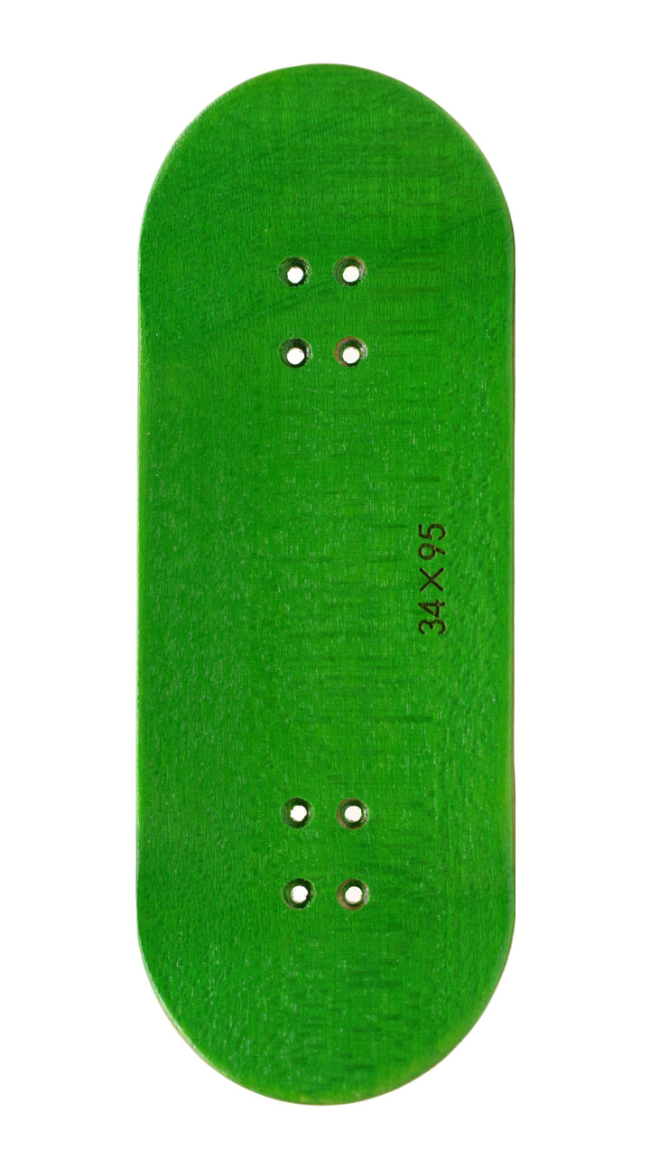 Teak Tuning PROlific Wooden 5 Ply Fingerboard Deck 34x95mm - Ghillie Green - with Color Matching Mid Ply