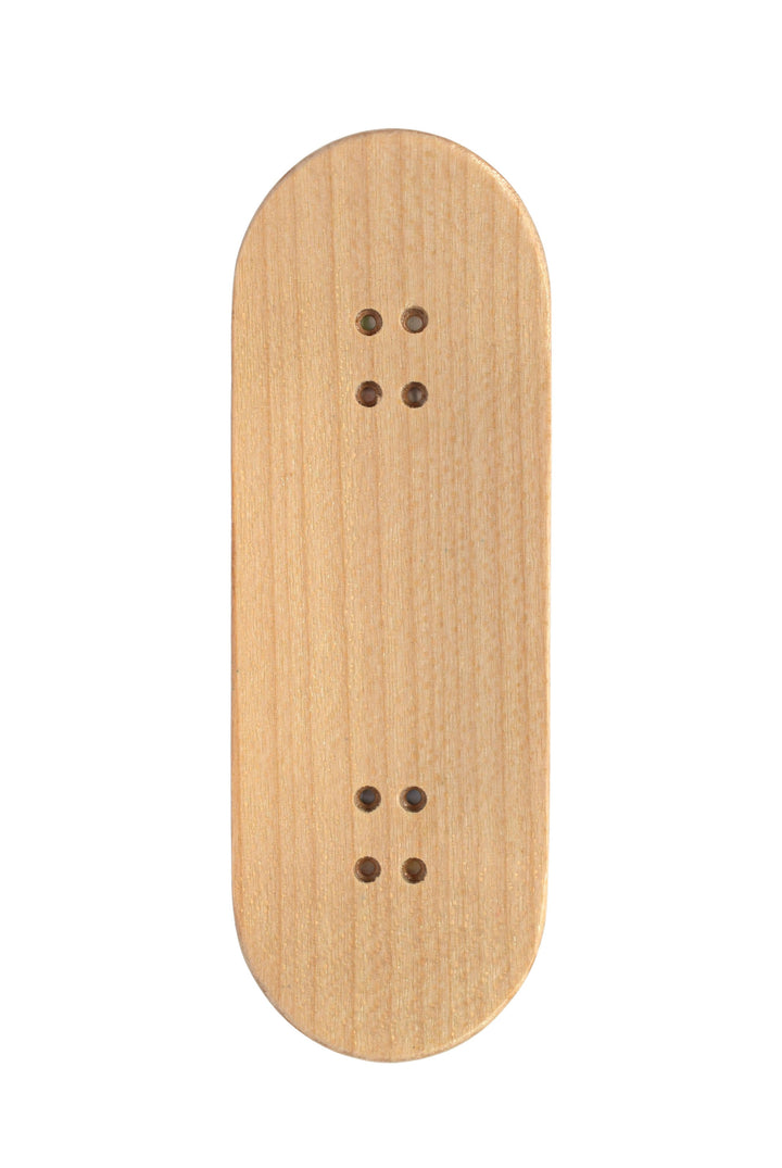Teak Tuning Heat Transfer Graphic Wooden Fingerboard Deck, "Midnight Stare" - 34mm x 97mm