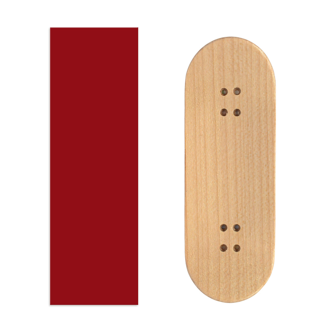 Teak Tuning Teak Swap Fingerboard Deck & ColorBlock Wrap - "Black Cherry" - 32mm x 97mm