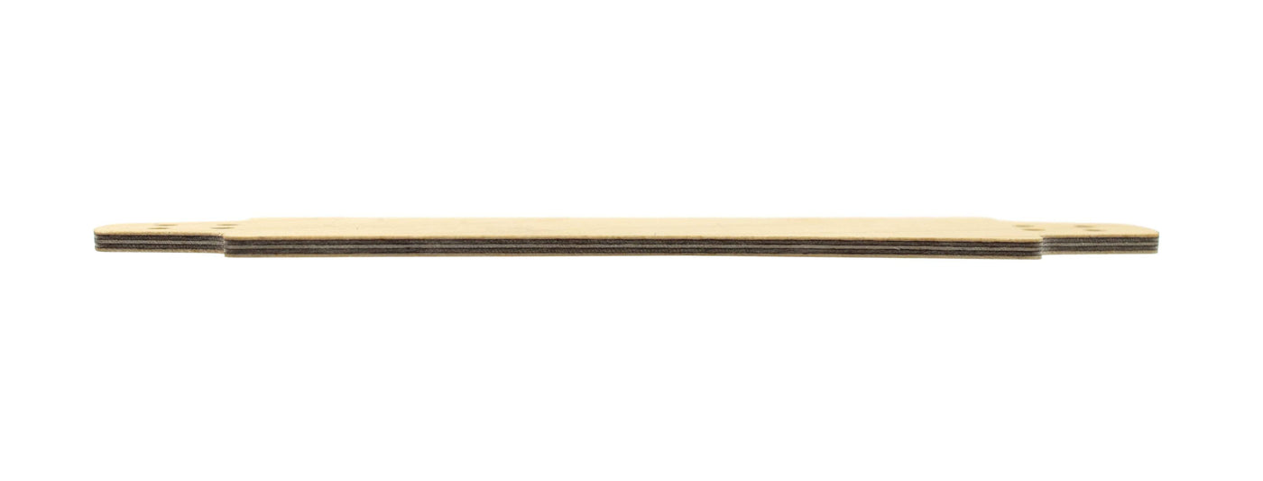 Teak Tuning Wooden Fingerboard Deck, Longboard Style - "Birch" - 33.3mm x 130mm