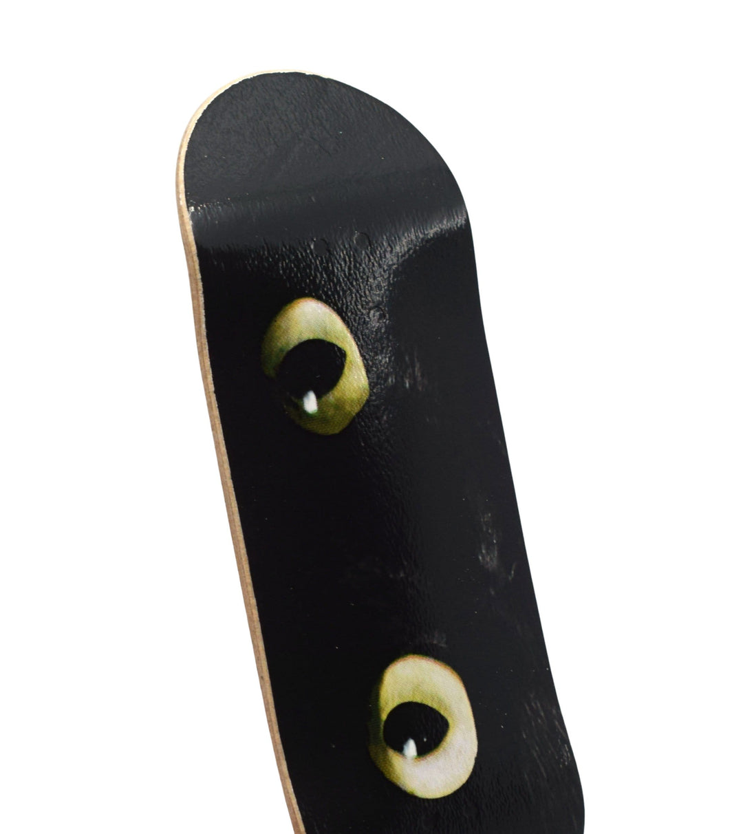 Teak Tuning Heat Transfer Graphic Wooden Fingerboard Deck, "Midnight Stare" - 34mm x 97mm