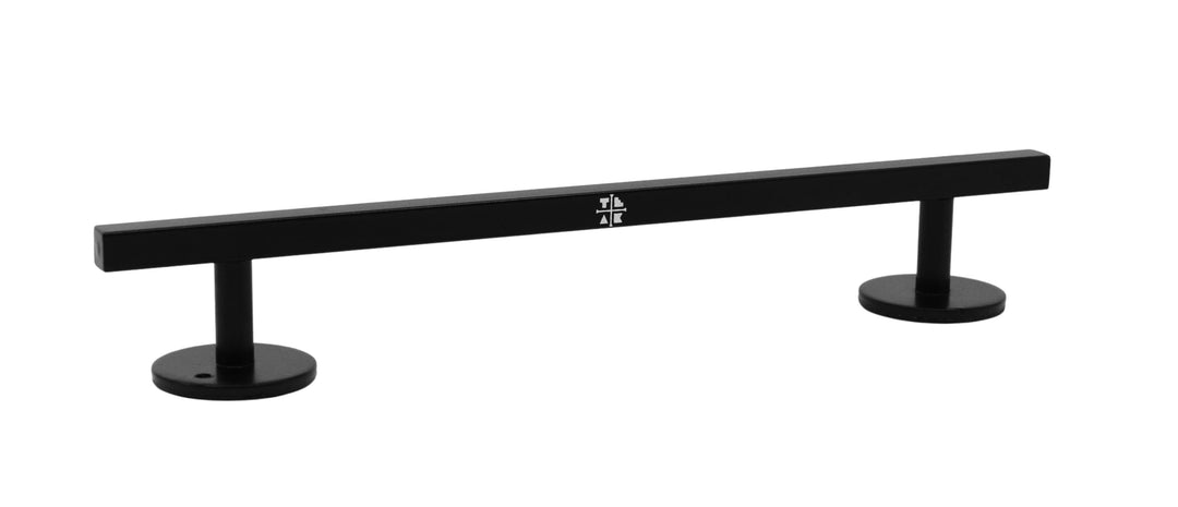 Teak Tuning Straight, Square Fingerboard Rail, 10" Long - Steel Construction - Black