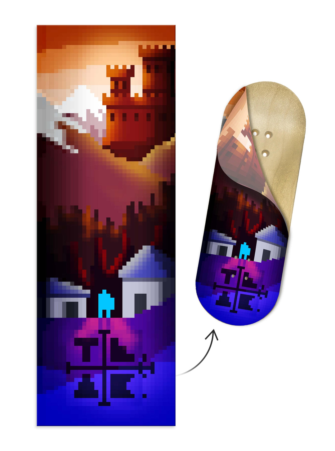 Teak Tuning "Quest to the Hills" Artist Collaboration Deck Graphic Wrap - 35mm x 110mm