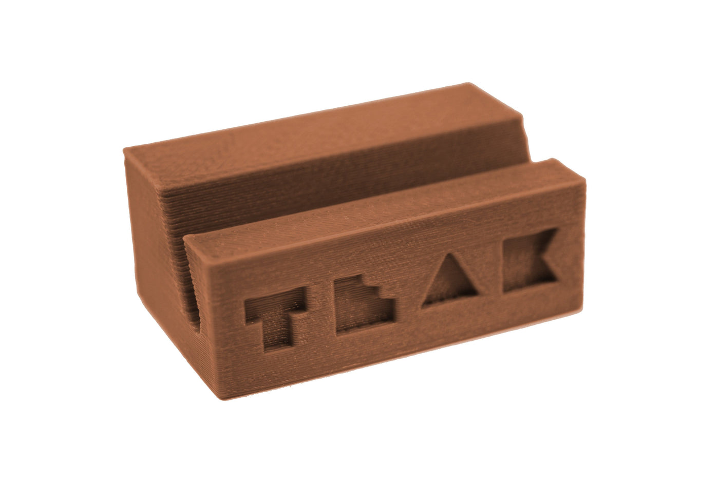 Teak Tuning Fingerboard Display Stand - Rectangle Edition - Sienna Brown Colorway