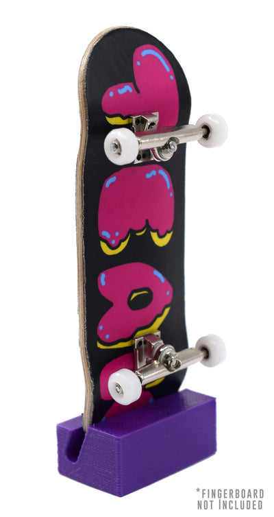 Teak Tuning Fingerboard Display Stand - Rectangle Edition - Grape Jam