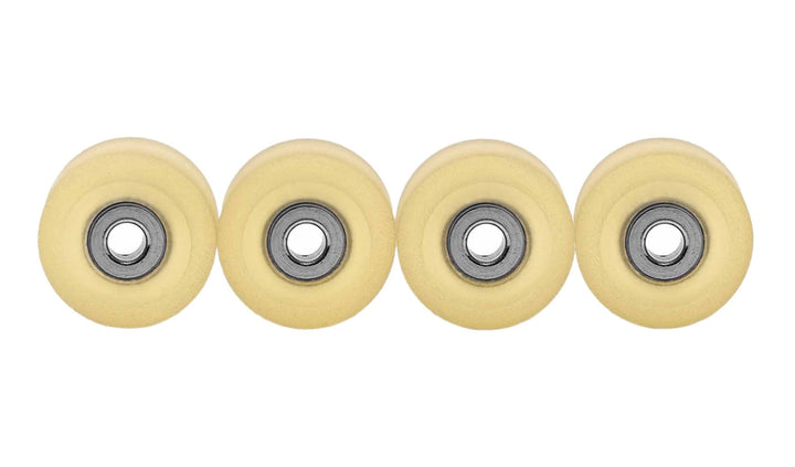 Teak Tuning Apex 61D Urethane Fingerboard Wheels, New Street Shape, Ultra Spin Bearings - Honey Colorway - Set of 4