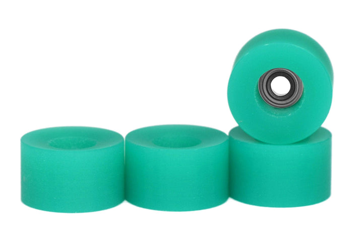 Teak Tuning Apex 71D Urethane Fingerboard Wheels, Cruiser Style, Bowl Shaped - with Premium ABEC-9 Stealth Bearings - Teak Teal Colorway - Set of 4