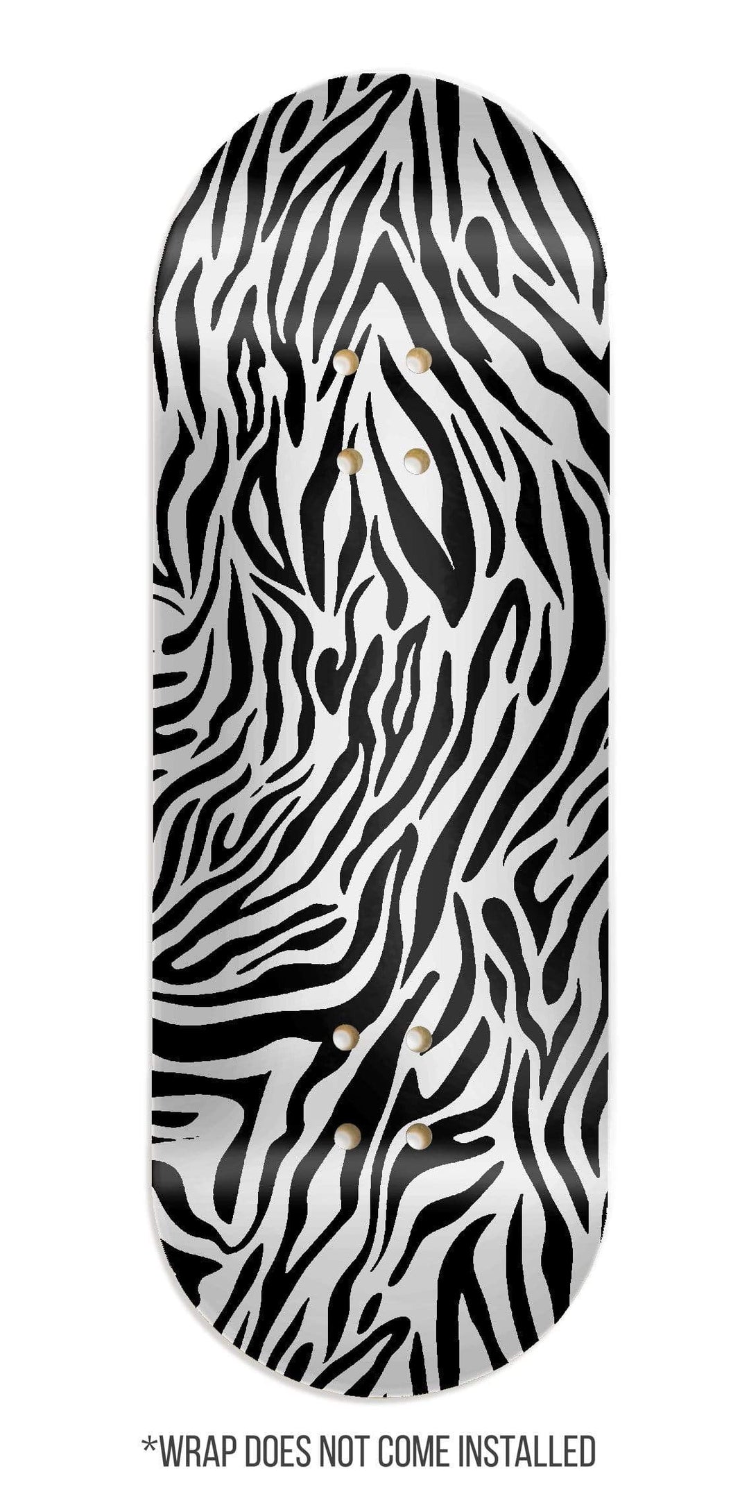 Teak Tuning Teak Swap Fingerboard Deck & ColorBlock Wrap - "Zebra Print" - 32mm x 97mm