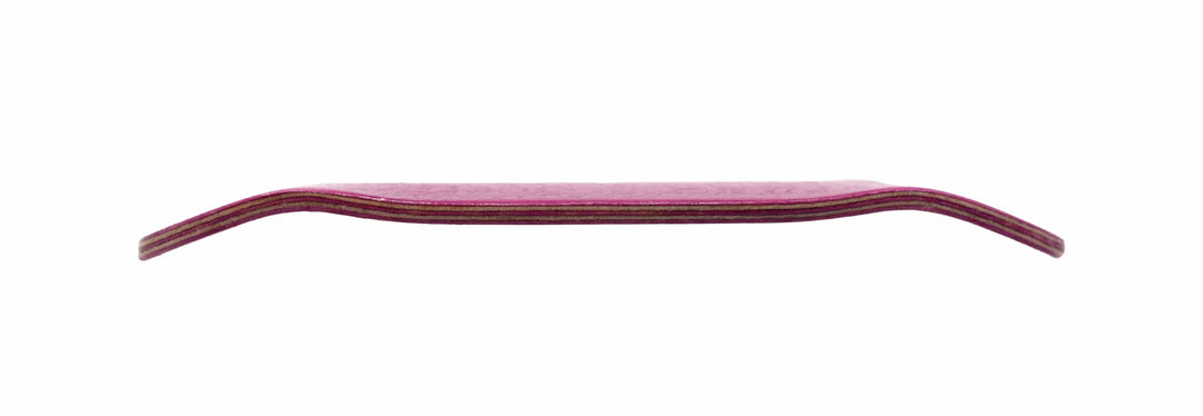 Teak Tuning PROlific Wooden 5 Ply Fingerboard Boxy Deck 32x96mm - Pink Flamingo - with Color Matching Mid Ply