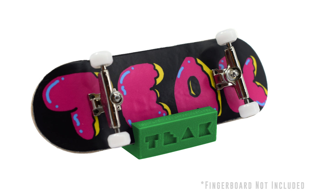 Teak Tuning Fingerboard Display Stand - Rectangle Edition - Tropical Lime Colorway