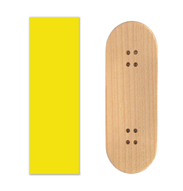 Teak Tuning Teak Swap Fingerboard Deck & ColorBlock Wrap - "Lemonade" - 32mm x 97mm