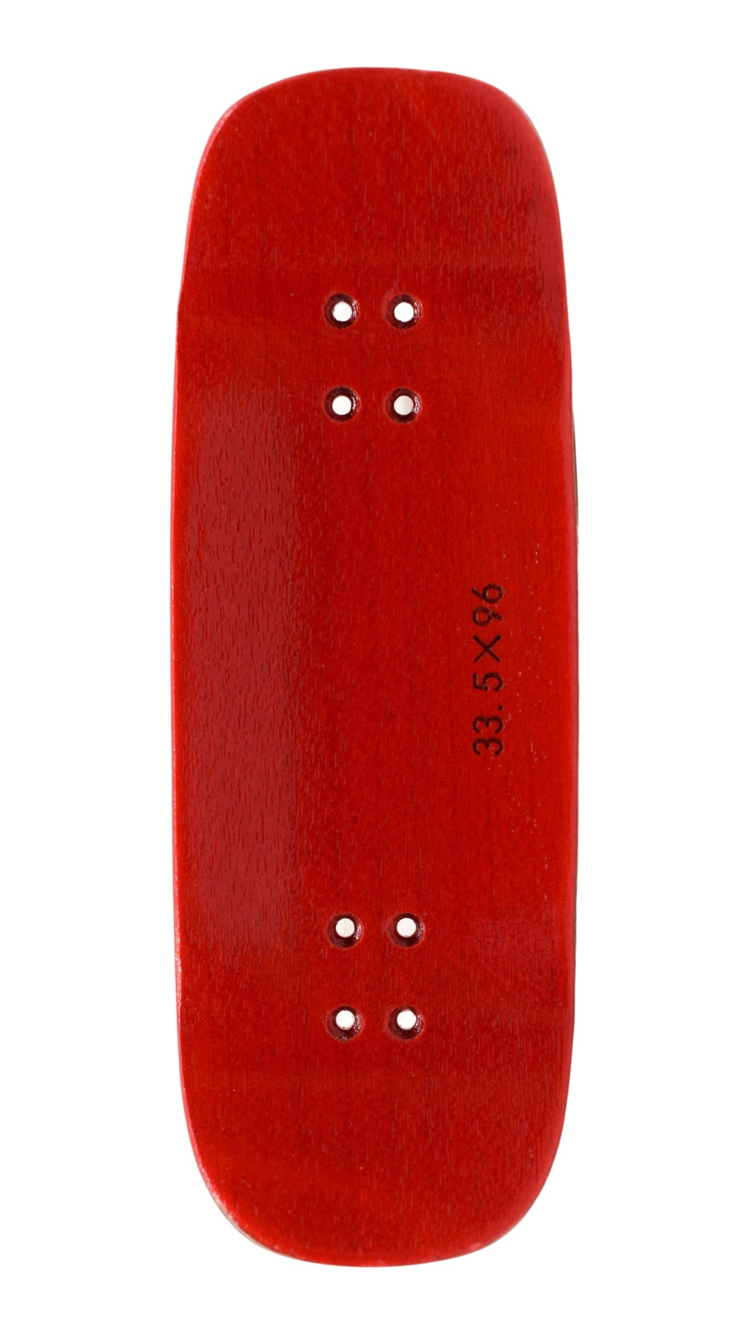 Teak Tuning PROlific Wooden 5 Ply Fingerboard Boxy Deck 32x96mm - Cherry Red - with Color Matching Mid Ply