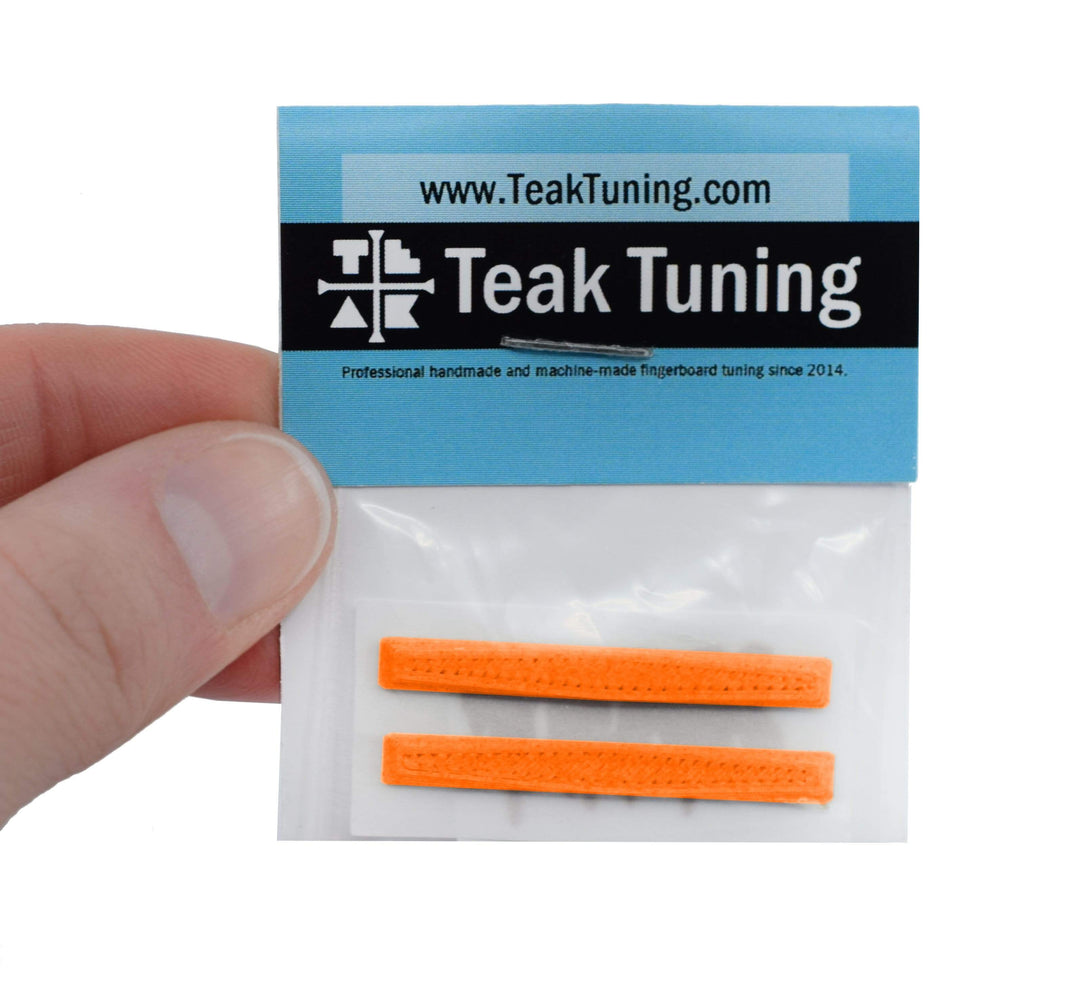 Teak Tuning Gem Edition Board Rails (Adhesive Backing) - Orange Calcite