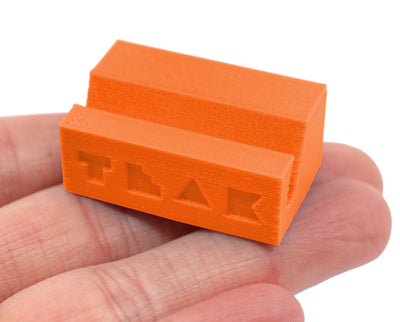 Teak Tuning Fingerboard Display Stand - Rectangle Edition - Tangerine Colorway