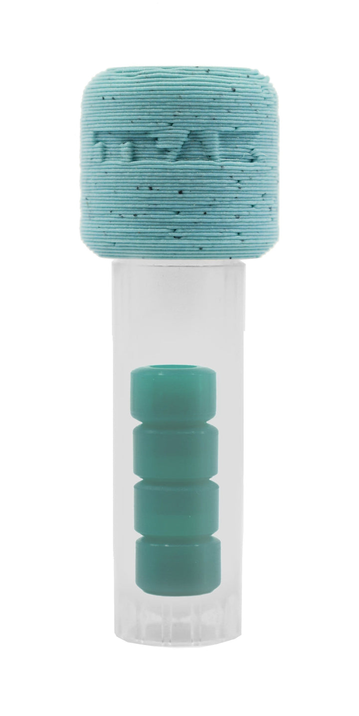 Teak Tuning Apex 71D Urethane Fingerboard Wheels, New Street Shape, Ultra Spin Bearings - Jade Green Colorway - Set of 4