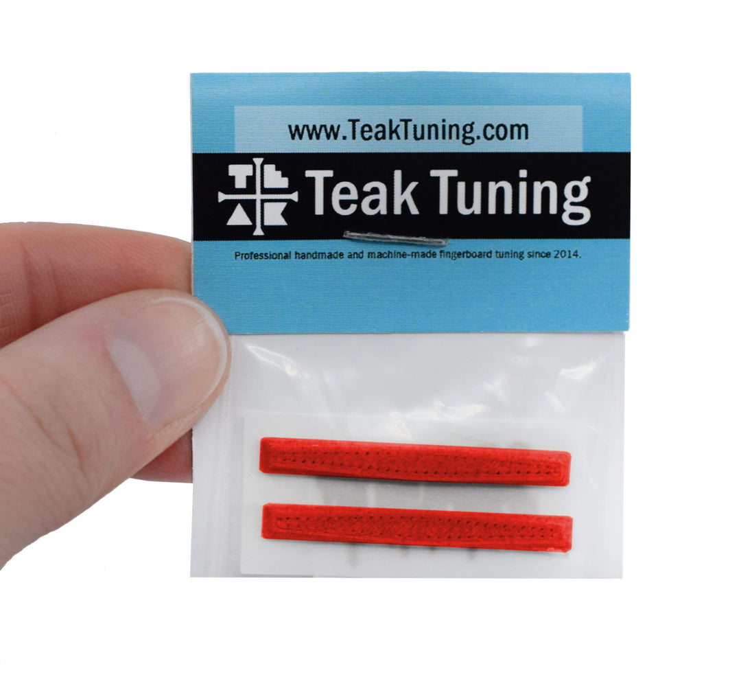 Teak Tuning Gem Edition Board Rails (Adhesive Backing) - Ruby Red