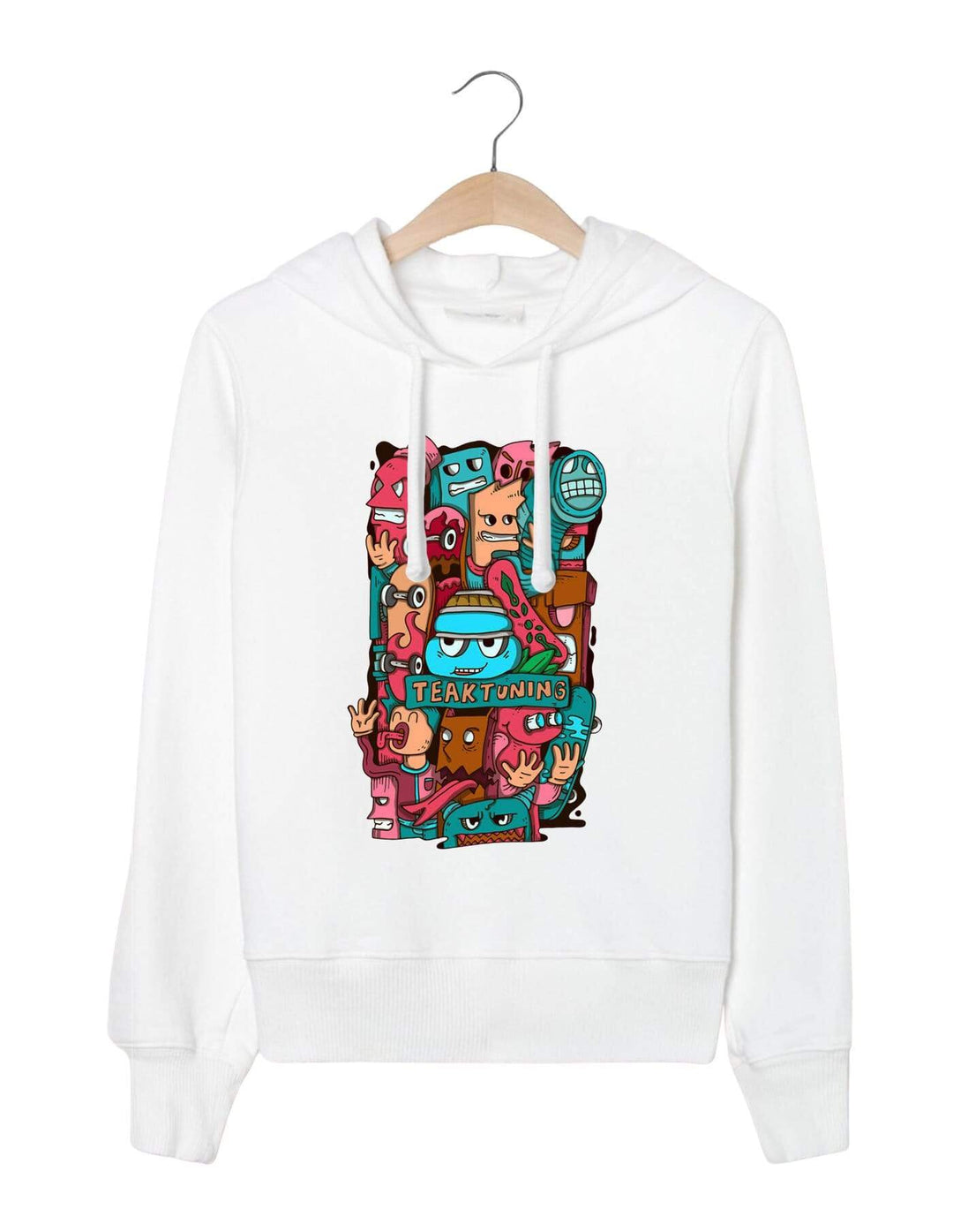 Teak Tuning Hoodie, White Tiki Edition Youth XSmall