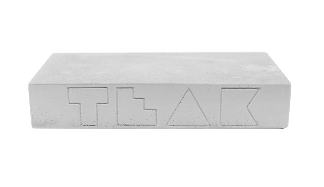 Teak Tuning Monument Series Concrete - "Big Slab" Manual Pad - 5.5" Wide, 3" Long - Sterling Gray Colorway