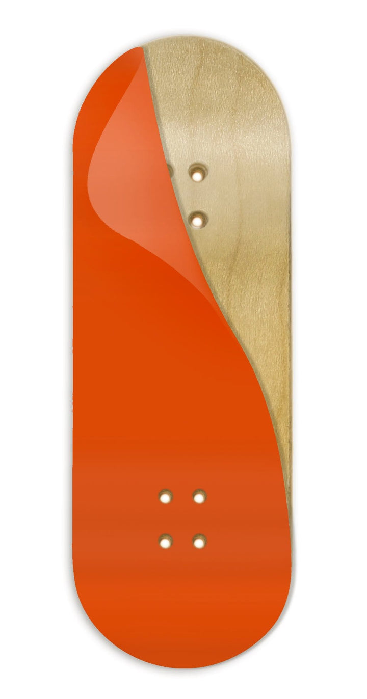 Teak Tuning Teak Swap Fingerboard Deck & ColorBlock Wrap - "Orange Tango" - 32mm x 97mm
