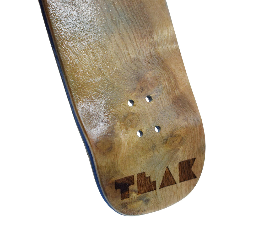 Teak Tuning PROlific Wooden 6 Ply Fingerboard Boxy Deck 32x96mm - The Graham Cracker