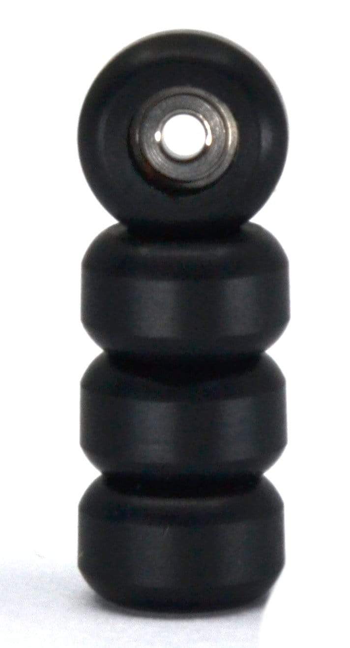 Teak Tuning CNC 100D Polyurethane Fingerboard Bearing Wheels, Black - Set of 4 Black