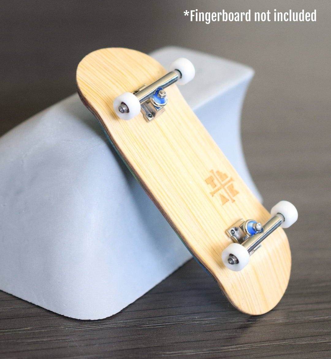 Teak Tuning Slim Bowl Fingerboard Wheels - 61D Urethane, ABEC-9 Bearings - White Snow Colorway