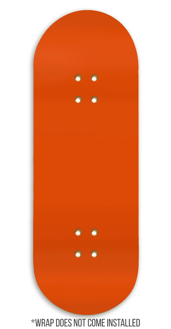 Teak Tuning Teak Swap Fingerboard Deck & ColorBlock Wrap - "Orange Tango" - 32mm x 97mm