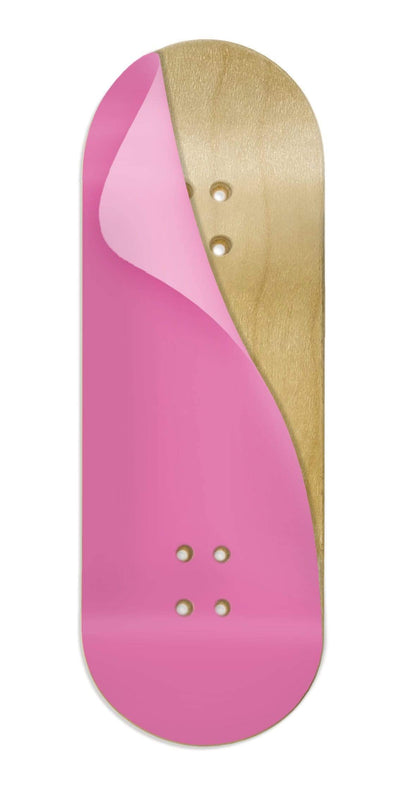 Teak Tuning Teak Swap Fingerboard Deck & ColorBlock Wrap - "Primrose Pink" - 32mm x 97mm