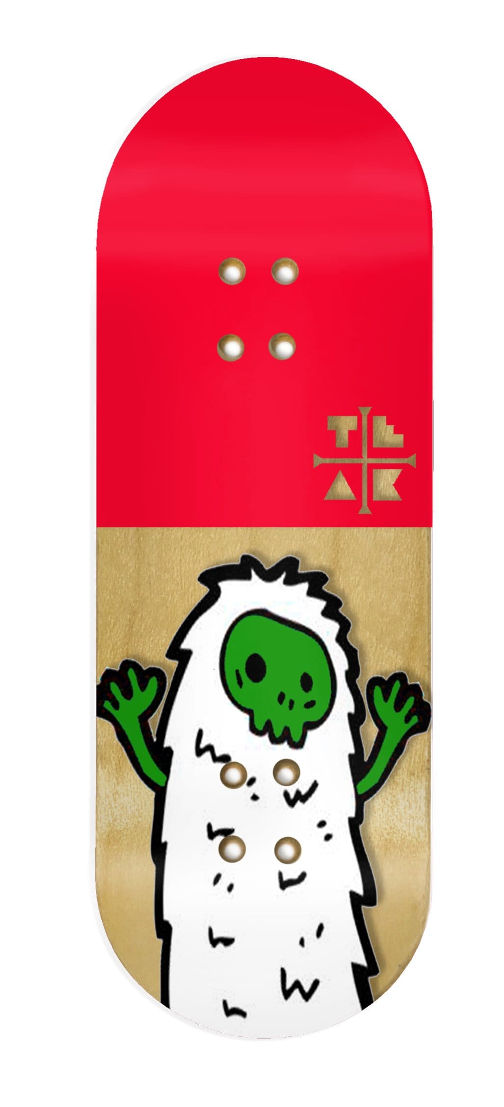 Teak Tuning Limited Edition "Christmas Yeti" Deck Graphic Christmas Wrap (Transparent Background) - 35mm x 110mm