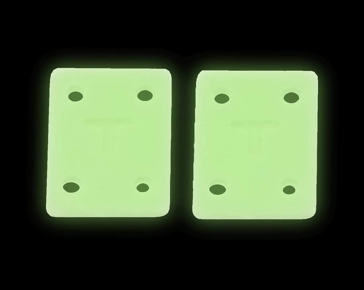 Teak Tuning Riser Pad Kit (Includes 8 Long Screws) - Glow In The Dark (Off-White to Green Glow)
