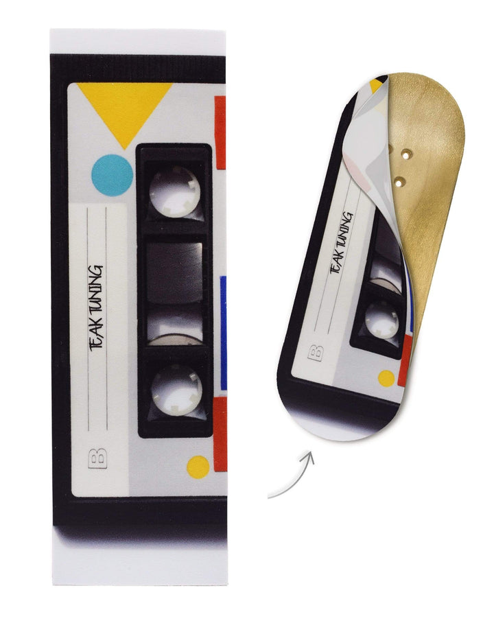Teak Tuning Teak Swap Fingerboard Deck & Graphic Wrap - "Cassette Tape" - 32mm x 97mm