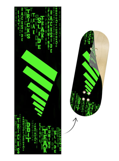 Teak Tuning "Code Rain" WellVentions Collaboration Deck Graphic Wrap - Designed by Wyatt (age 16) - 35mm x 110mm