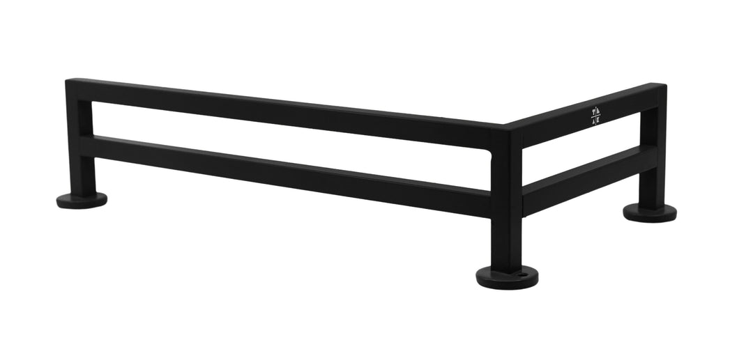 Teak Tuning Fence Style, L-Shaped Fingerboard Rail, 11" Long - Steel Construction - Black