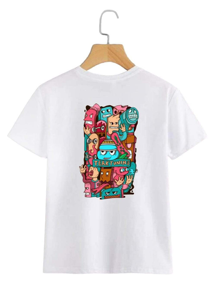 Teak Tuning Teak Tuning T-Shirt, White Tiki Edition Adult Small