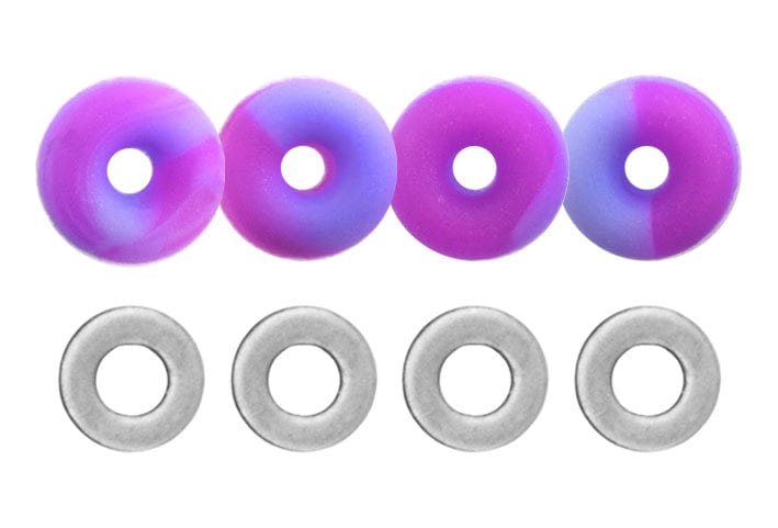 Teak Tuning O-Ring Bushings Pro Duro Series - Multiple Durometers - Pink & Purple Swirl 71A