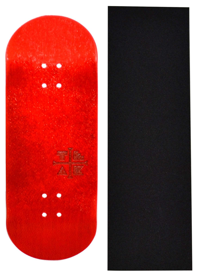 Teak Tuning PROlific Wooden Fingerboard Deck, "Cherry Red" - 34mm x 97mm