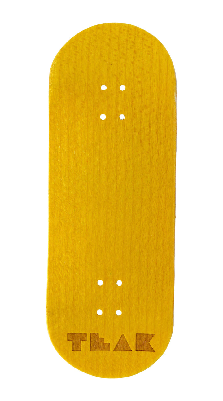 Teak Tuning PROlific Wooden 5 Ply Fingerboard Deck 34x95mm - Banana Yellow - with Color Matching Mid Ply