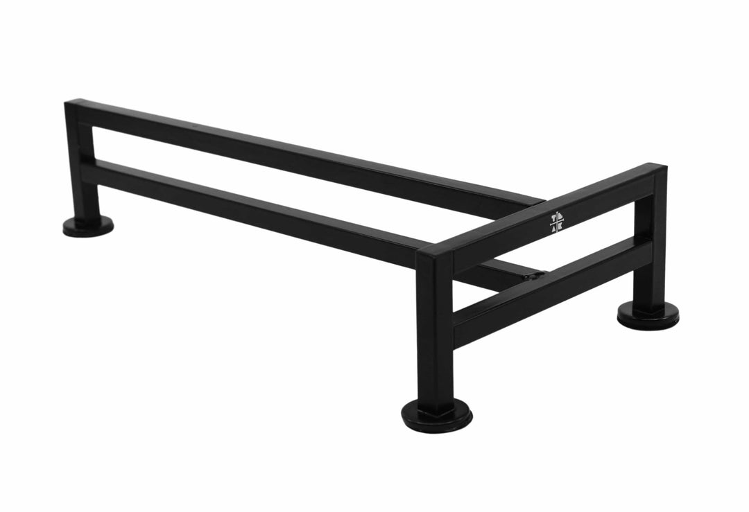 Teak Tuning Fence Style, T-Shaped Fingerboard Rail, 12" Long - Steel Construction - Black