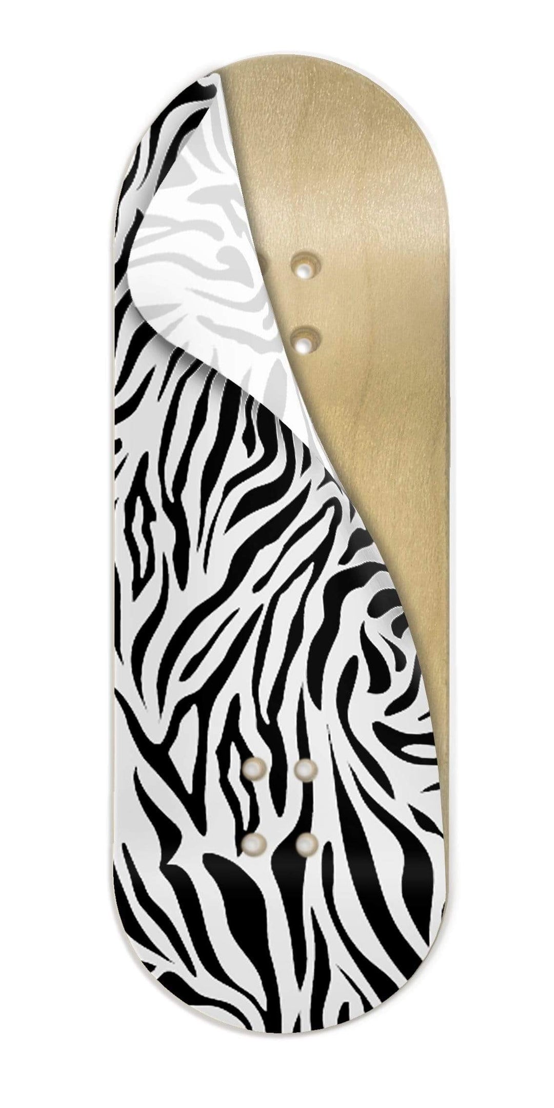 Teak Tuning Teak Swap Fingerboard Deck & ColorBlock Wrap - "Zebra Print" - 32mm x 97mm