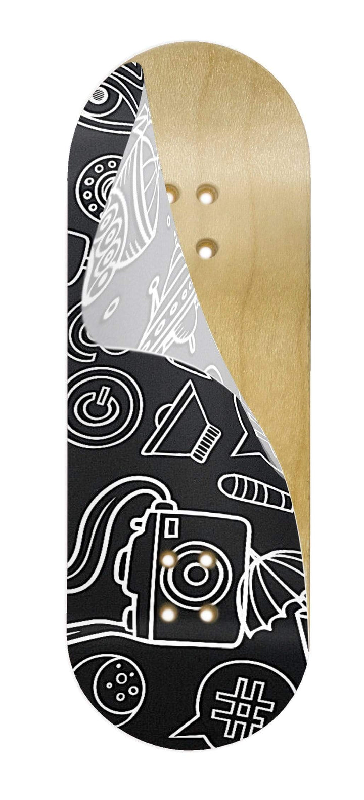 Teak Tuning Limited Edition "Black & White Space Sketch" Deck Graphic Wrap - 35mm x 110mm