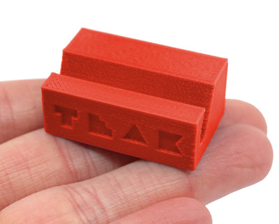 Teak Tuning Fingerboard Display Stand - Rectangle Edition - Red Chili Pepper Colorway