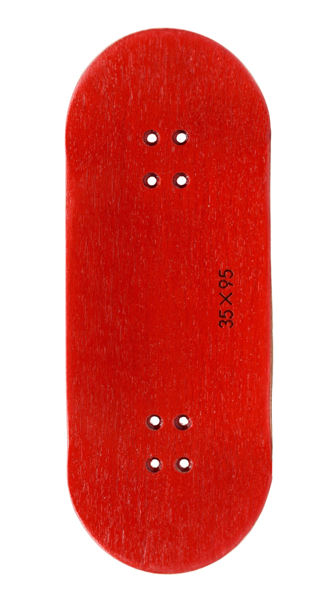 Teak Tuning PROlific Wooden 5 Ply Fingerboard Deck 35x95mm - Cherry Red - with Color Matching Mid Ply