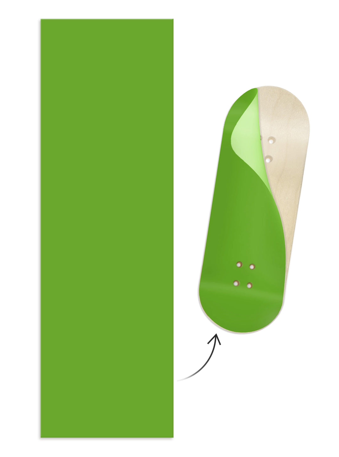 Teak Tuning "Lime Sorbet Colorway" ColorBlock Fingerboard Deck Wrap - 35mm x 110mm